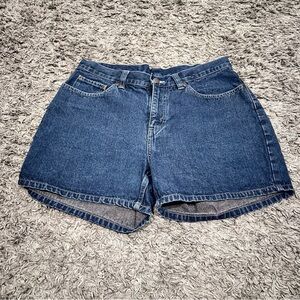 Vintage Lee Riveted Dark Blue High Waist Denim Shorts 100% cotton